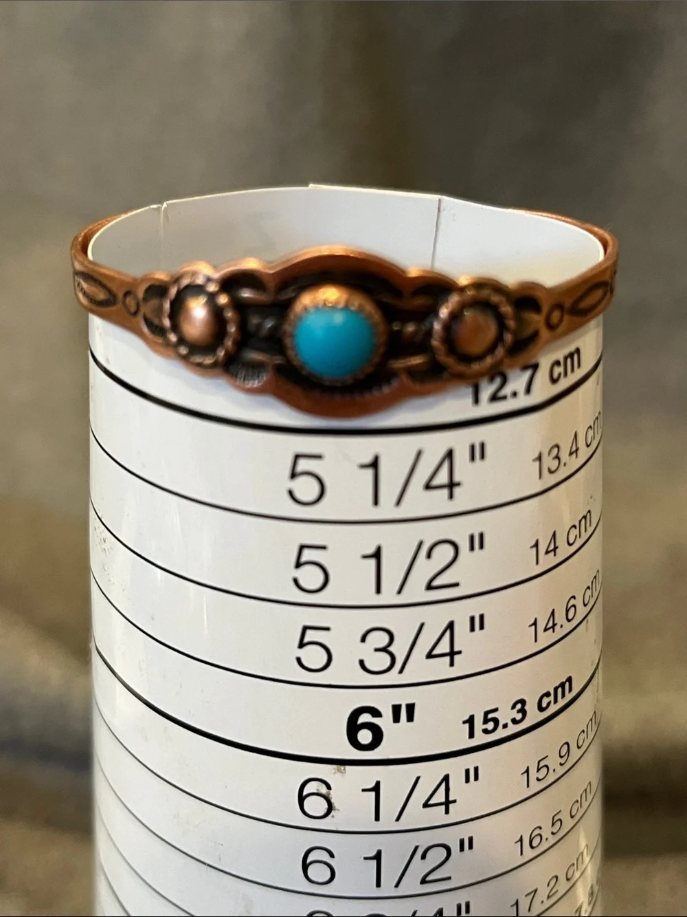 Child’s Vtg Copper Bracelet w/Turquoise Accent